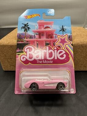 Hot Wheels Barbie The Movie 1956 Pink Corvette Convertible Diecast Car HPR54 New